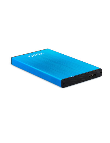 TooQ TQE-2527BL caja para disco duro externo Caja de disco duro (HDD) Negro, Azul 2.5"