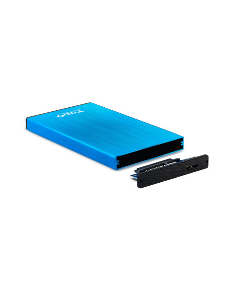 TooQ TQE-2527BL caja para disco duro externo Caja de disco duro (HDD) Negro, Azul 2.5"