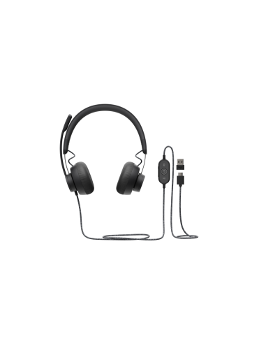 Logitech 981-000870 auricular y casco Auriculares Alámbrico Diadema Llamadas/Música USB Tipo C Grafito