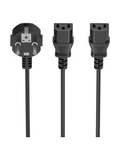 AISENS A132-0865 cable de transmisión 3 m CEE7/7 Acoplador C13 2 x