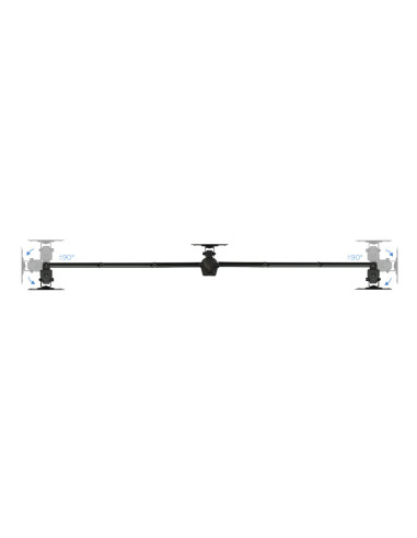 TooQ DB1327TN-B soporte para monitor 68,6 cm (27") Negro Escritorio