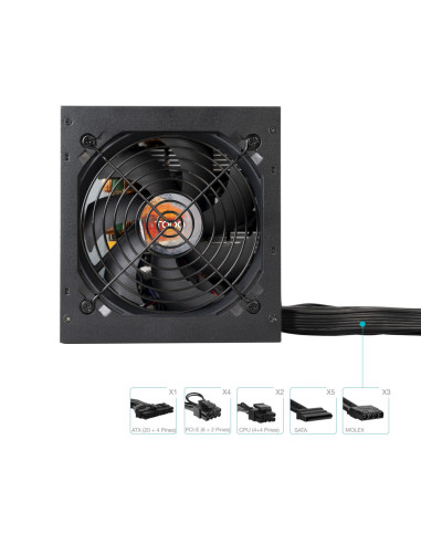 TooQ Fuente de alimentación ATX 850W APFC 80Plus Bronze