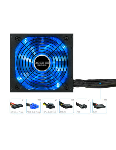 TooQ TQXGEII-800SAP unidad de fuente de alimentación 800 W 20+4 pin ATX ATX Negro