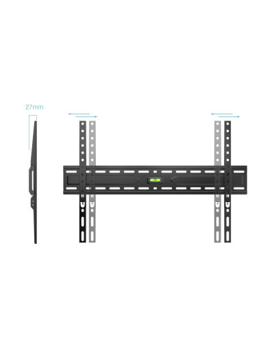 TooQ Soporte Fijo de pared para pantallas 37"- 86", Negro