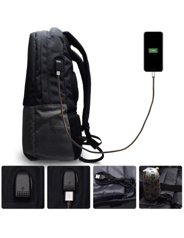 Ewent EW2529 maletines para portátil 43,9 cm (17.3") Mochila Negro