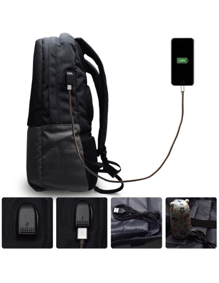 Ewent EW2529 maletines para portátil 43,9 cm (17.3") Mochila Negro