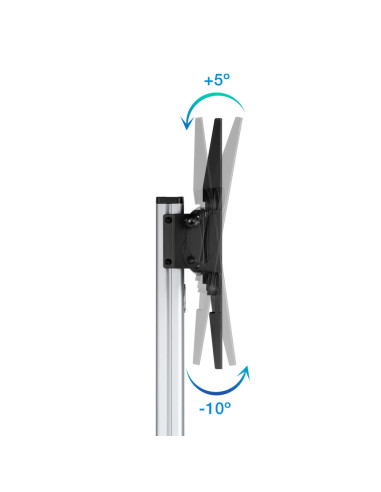 TooQ Hera Soporte de Suelo de Aluminio con Ruedas para Pantalla 37"-86"