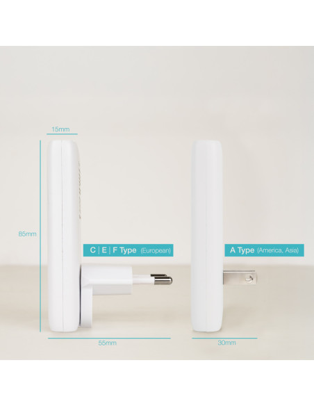 TooQ Cargador de viaje Tipo C y Tipo A, GaN 65W, USB-C/PD + USB-A/QC, Blanco
