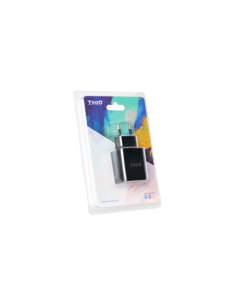 TooQ Cargador de Pared USB-C PD20W, Negro
