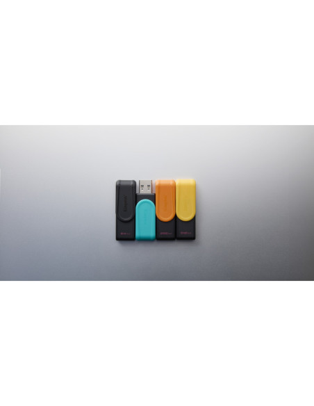 Kingston Technology DataTraveler 128GB Portable USB 3.2 Gen 1 Exodia S (Black/Turquoise)