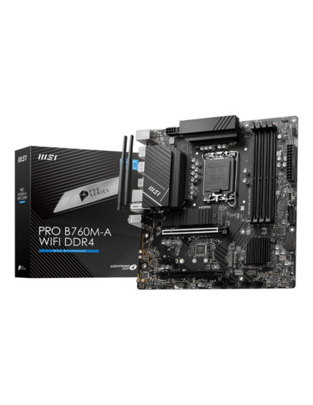 MSI PRO B760M-A WIFI DDR4 placa base Intel B760 LGA 1700 micro ATX