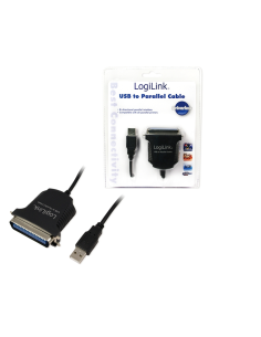 LogiLink AU0003C cable paralelo Negro 1,5 m