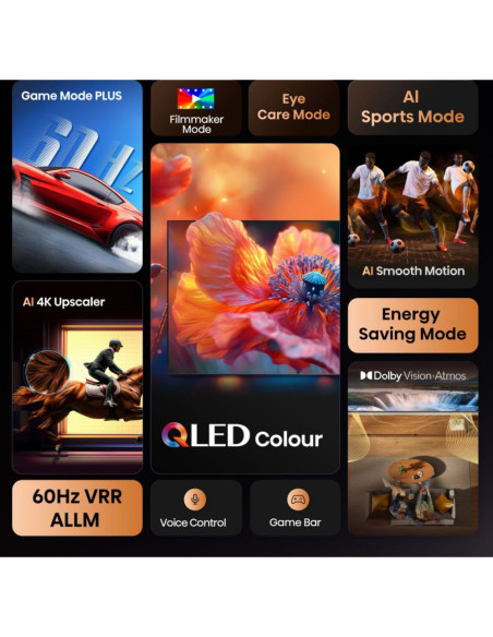 Hisense 75E7Q 190,5 cm (75") 4K Ultra HD Smart TV Wifi Negro 385 cd / m²