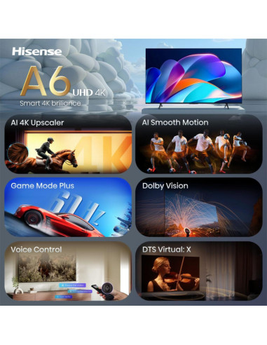 Hisense 43A6S 109,2 cm (43") 4K Ultra HD Smart TV Wifi Negro