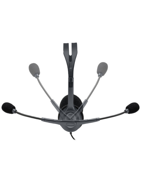 Logitech 981-000593 auricular y casco Auriculares Alámbrico Diadema Oficina/Centro de llamadas Negro