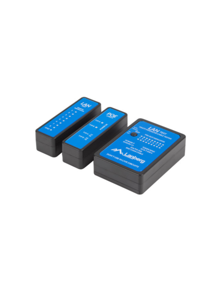 Lanberg NT-0404 comprobador de cables de red Comprobador de alimentación PoE Negro, Azul