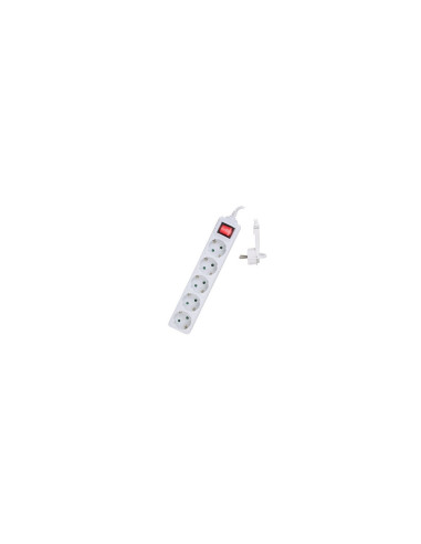Ewent EW3955 base múltiple 1,5 m 5 salidas AC Interior Blanco
