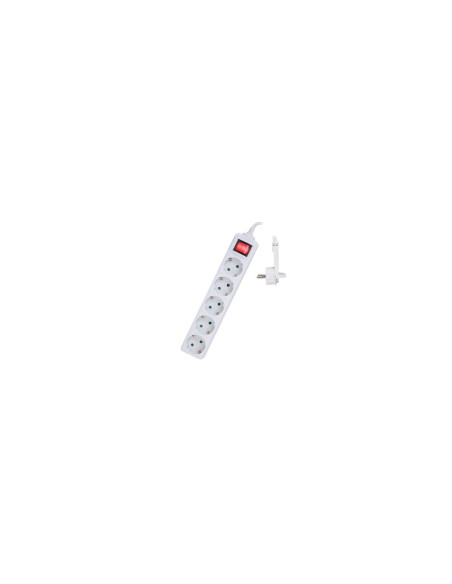 Ewent EW3955 base múltiple 1,5 m 5 salidas AC Interior Blanco