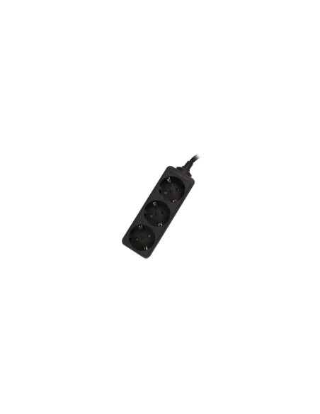 Ewent EW3959 base múltiple 1,5 m 3 salidas AC Interior Negro
