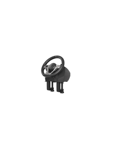GENESIS Seaborg 400 Negro, Plata USB Volante + Pedales Nintendo Switch, PC, PlayStation 4, Playstation 3, Xbox 360, Xbox One, Xb