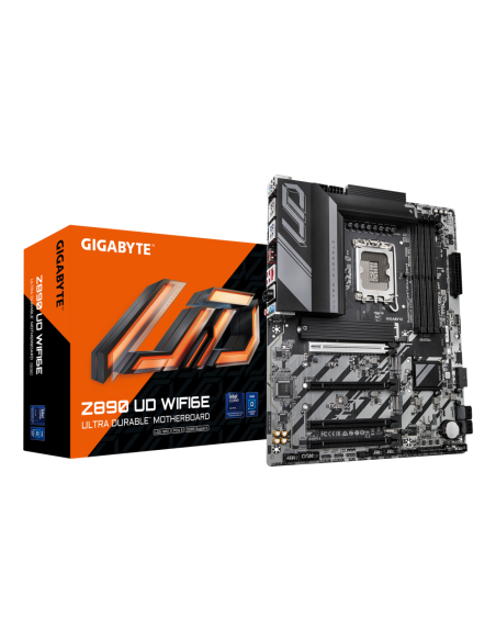 GIGABYTE Placa base Z890 UD WIFI6E - Compatible con CPUs Intel Core Ultra (Serie 2), VRM de 12+1+2 fases, hasta 8800MHz DDR5 (OC