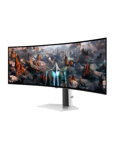 Samsung G93SC pantalla para PC 124,5 cm (49") 5120 x 1440 Pixeles Dual QHD OLED Plata