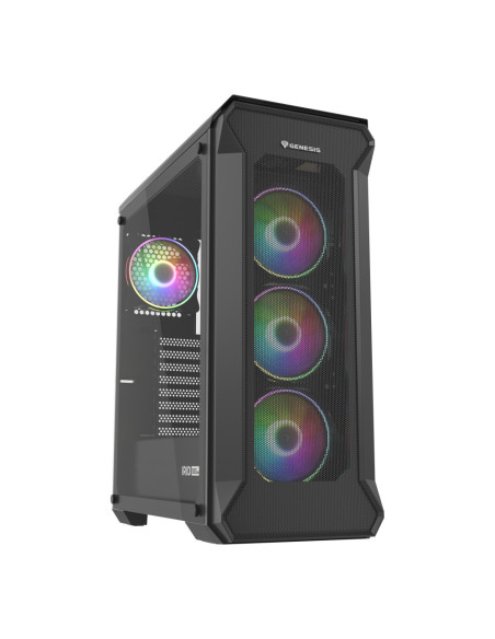 GENESIS Irid 505 ARGB Midi Tower Negro, Transparente