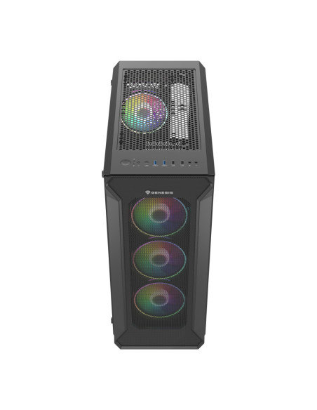 GENESIS Irid 505 ARGB Midi Tower Negro, Transparente