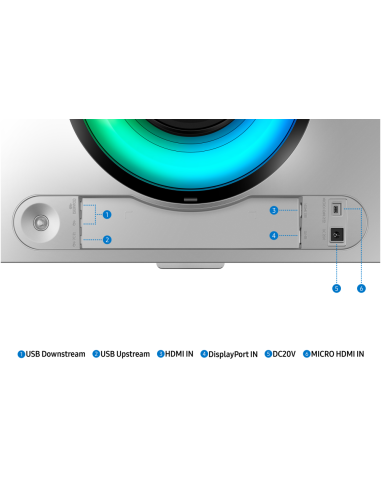 Samsung G93SC pantalla para PC 124,5 cm (49") 5120 x 1440 Pixeles Dual QHD OLED Plata