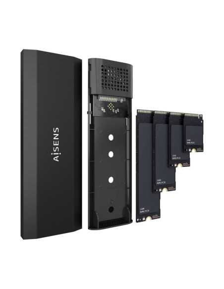 AISENS ASM2-028B caja para disco duro externo Caja externa para unidad de estado sólido (SSD) Negro