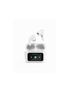 Gembird GMB Audio TWS-LCD-ANC-01-W auricular y casco Auriculares Inalámbrico Dentro de oído Llamadas/Música USB Tipo C Bluetooth