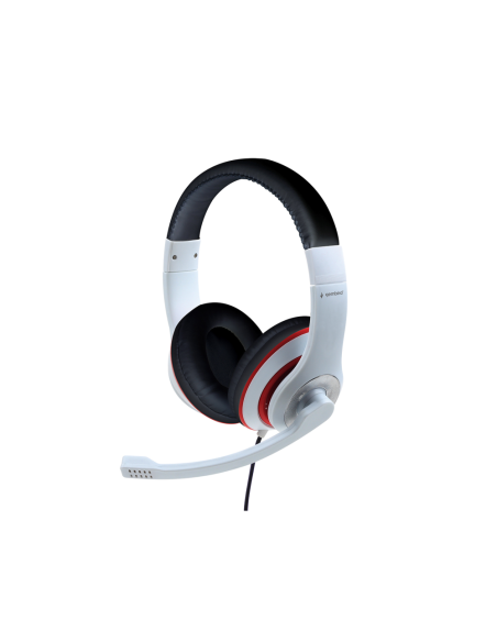 Gembird MHS-03-WTRDBK auricular y casco Auriculares Alámbrico Diadema Juego Negro, Rojo, Blanco