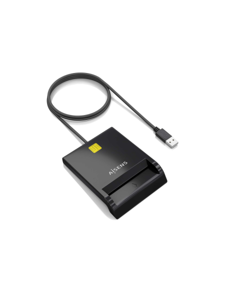 AISENS Lector de Tarjeta Inteligente DNI, Negro