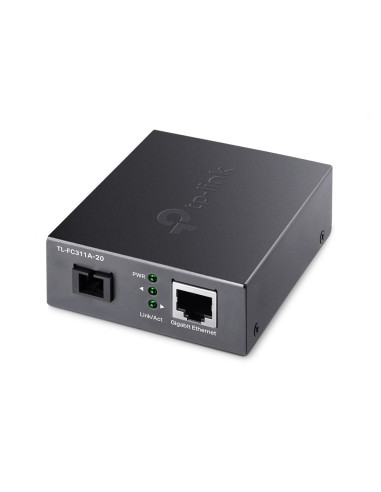 TP-Link TL-FC311A-20 convertidor de medio 1000 Mbit/s Monomodo Negro