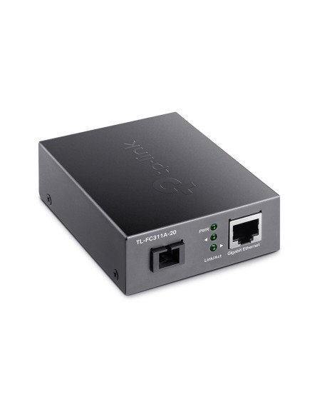 TP-Link TL-FC311A-20 convertidor de medio 1000 Mbit/s Monomodo Negro