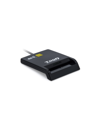 TooQ Lector de Tarjetas Inteligentes DNIe SIM USB-C, Negro