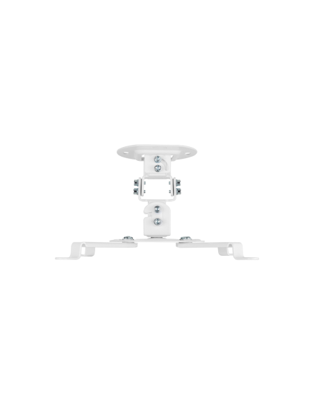 AISENS Soporte Universal Giratorio, Inclinable de Techo para Proyector 13.5Kg, Blanco