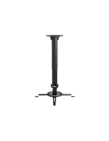 AISENS Soporte Universal Giratorio, Inclinable y Extensible de Techo para Proyector 13.5Kg, Negro
