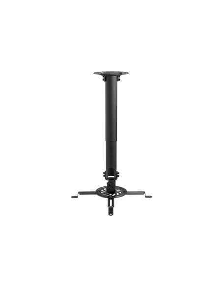 AISENS Soporte Universal Giratorio, Inclinable y Extensible de Techo para Proyector 13.5Kg, Negro