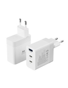 Ewent EW1323 cargador de dispositivo móvil Universal Blanco Corriente alterna Carga rápida Interior 2
