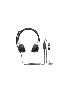 Logitech 981-000870 auricular y casco Auriculares Alámbrico Diadema Llamadas/Música USB Tipo C Grafito