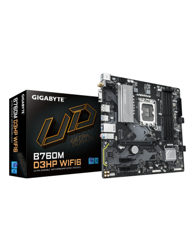 GIGABYTE B760M D3HP WIFI6 Placa base - Compatible con procesadores Intel Core 14ª generación, VRM digital de 4+1+1 fases, hasta 
