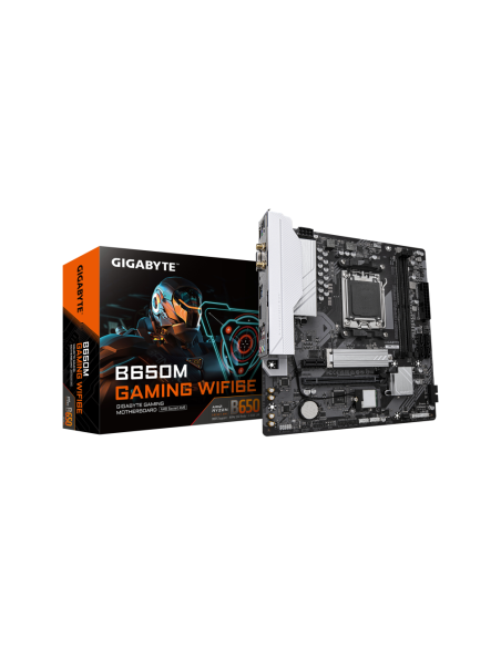 GIGABYTE B650M GAMING WIFI6E Placa Base - Procesadores AMD Ryzen Serie 9000, VRM de 5+2+2 fases, hasta 6400 MHz DDR5 (OC), 1xPCI