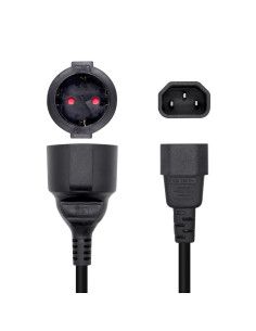 AISENS Cable Alimentación 16A, C14/M A CEE7/H, 25cm 2