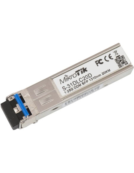 Mikrotik S-31DLC20D red modulo transceptor 1250 Mbit/s SFP 1310 nm
