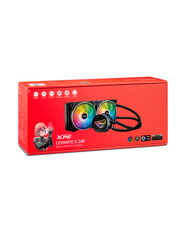 ADATA LEVANTE X 240 Procesador Sistema de refrigeración líquida todo en uno 12 cm Negro