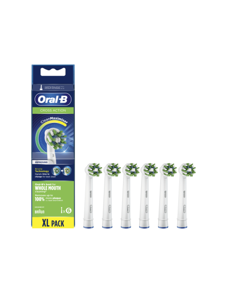 Oral-B CrossAction 80339345 cepillo de cabello 6 pieza(s) Azul, Verde, Blanco