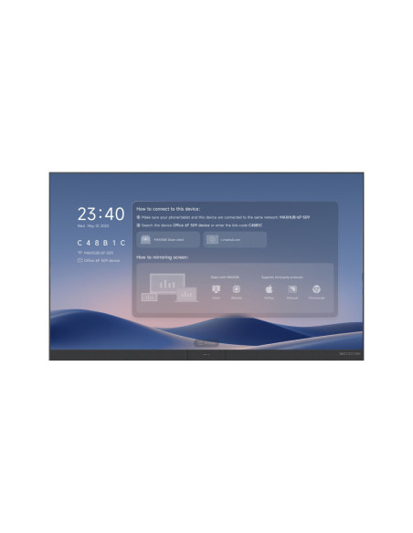 MAXHUB LX138V07 pantalla para sala de reuniones 3,51 m (138") 1920 x 1080 Pixeles LED Wi-Fi 6 (802.11ax) Negro Bluetooth