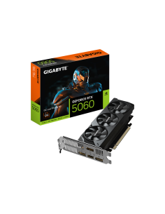 GIGABYTE GeForce RTX 5060 OC Low Profile 8G Tarjeta Gráfica - 8GB GDDR7, 128bit, PCI-E 5.0, 2512 MHz Frecuencia del núcleo, 3 x 