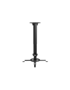 AISENS Soporte Universal Giratorio, Inclinable y Extensible de Techo para Proyector 13.5Kg, Negro